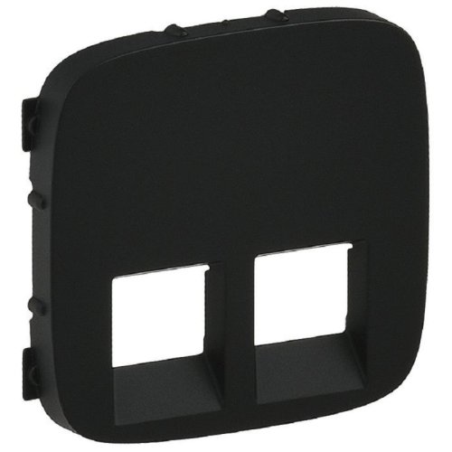 Лицевая панель Legrand Valena Allure для 2-м. розетки RJ11/RJ45 антрацит фото Лицевая панель Legrand Valena Allure для 2-м. розетки RJ11/RJ45 антрацит картинка